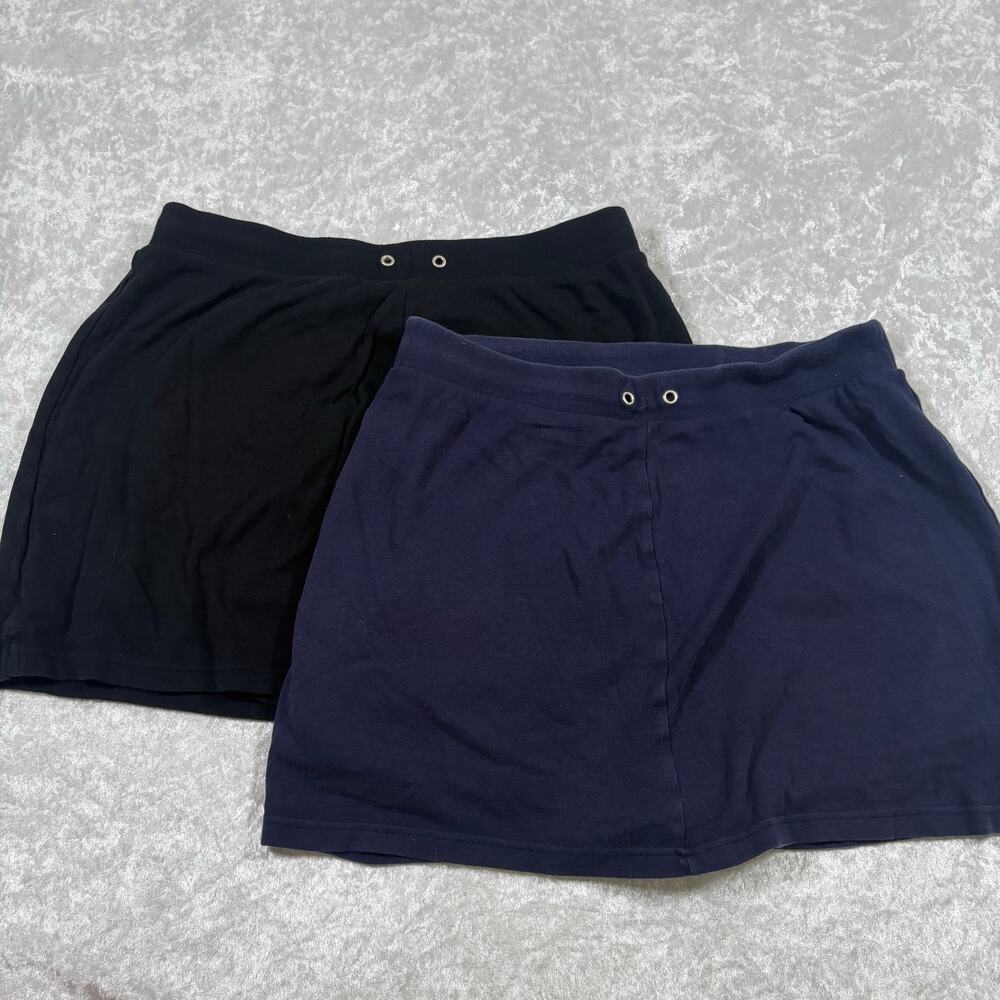 Croft and Barrow Womens Short Skirt 2Pack Combo Blue Black